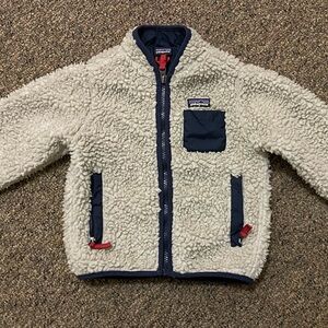 Patagonia Toddler Boys Sherpa Fleece Jacket, Size 3T.